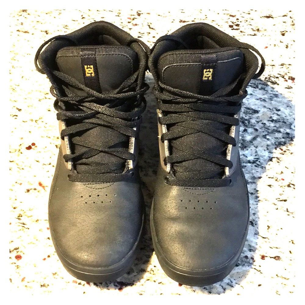 DC High Top Frequency Shoes (Black/Gold)